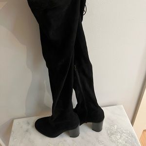 SOLD   Over the knee black suede boots